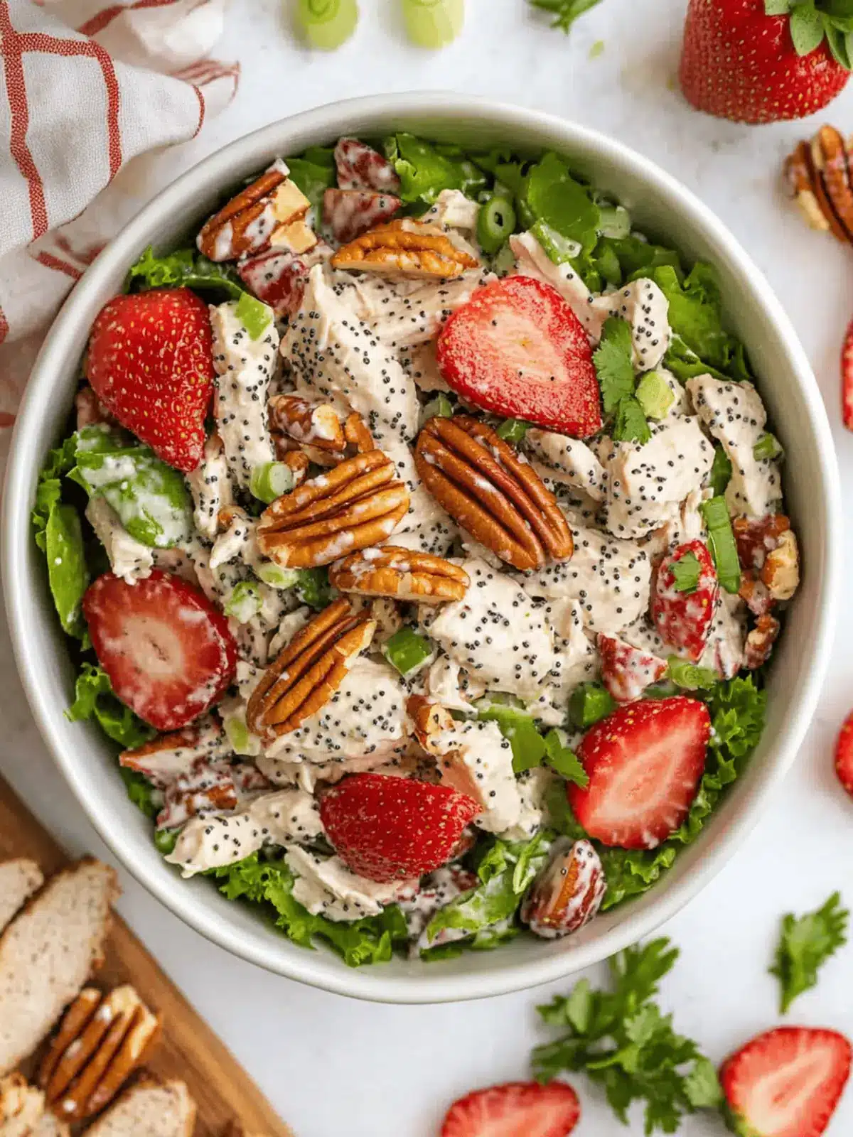 Strawberry Poppy Seed Pecan Chicken Salad