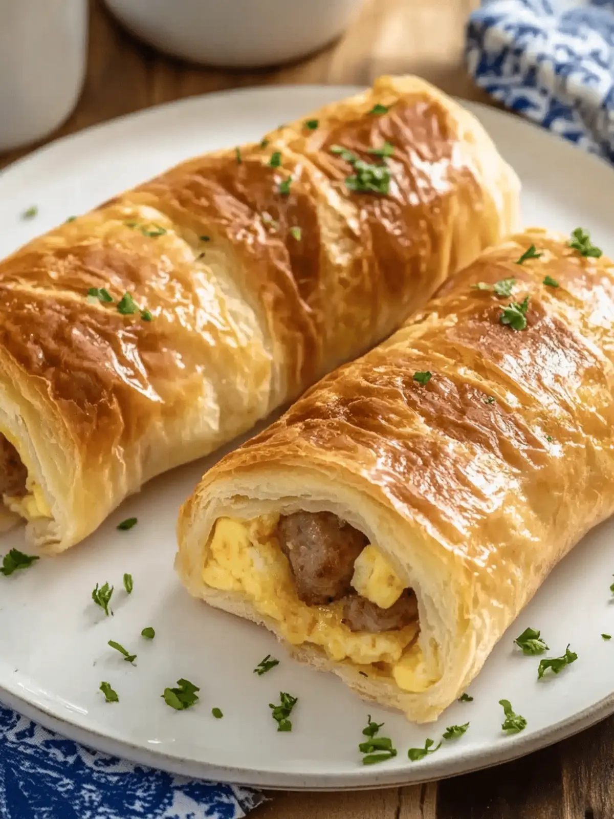 Sausage Egg Breakfast Roll-Ups