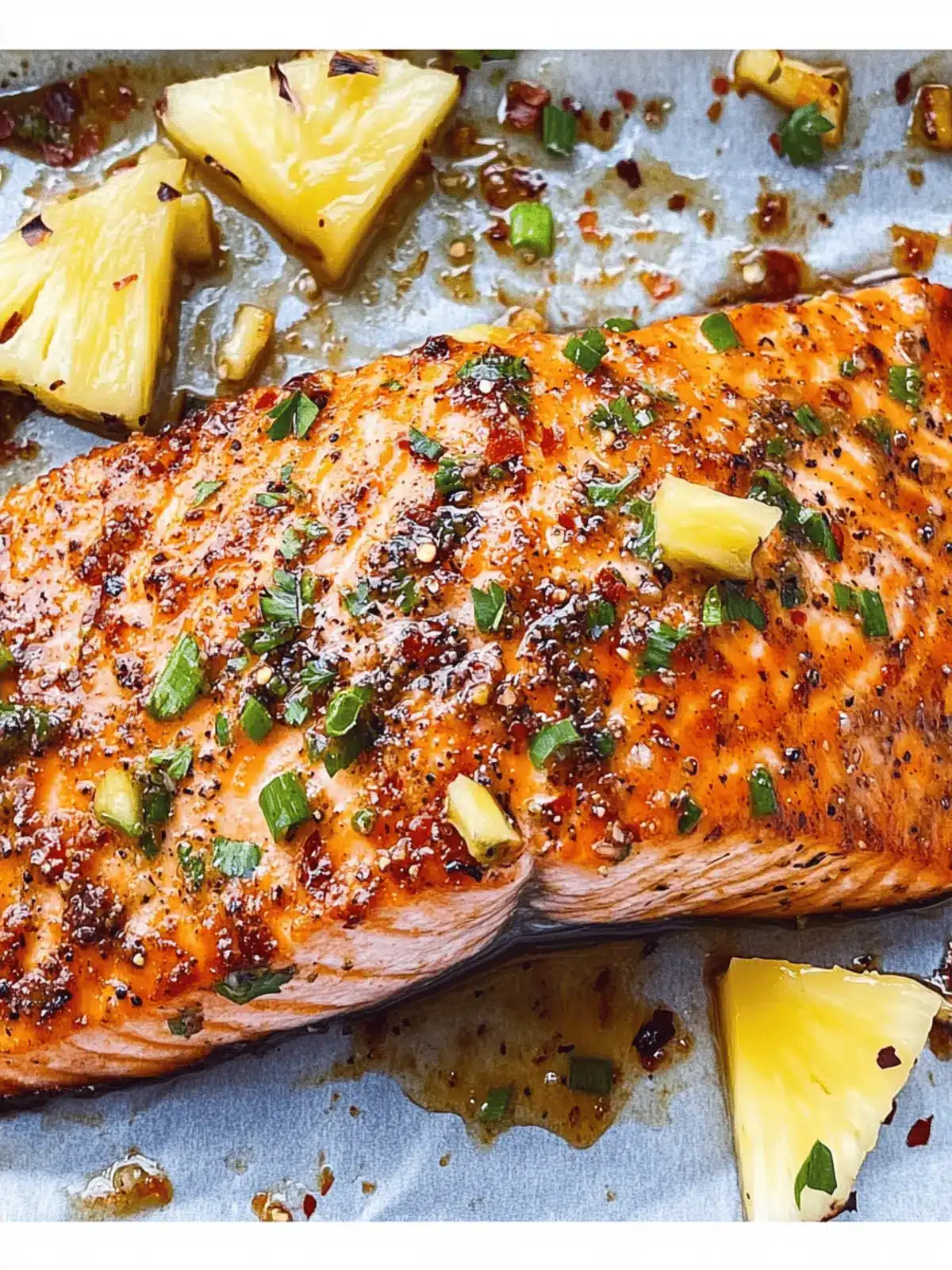 Sweet and Spicy Pineapple Salmon