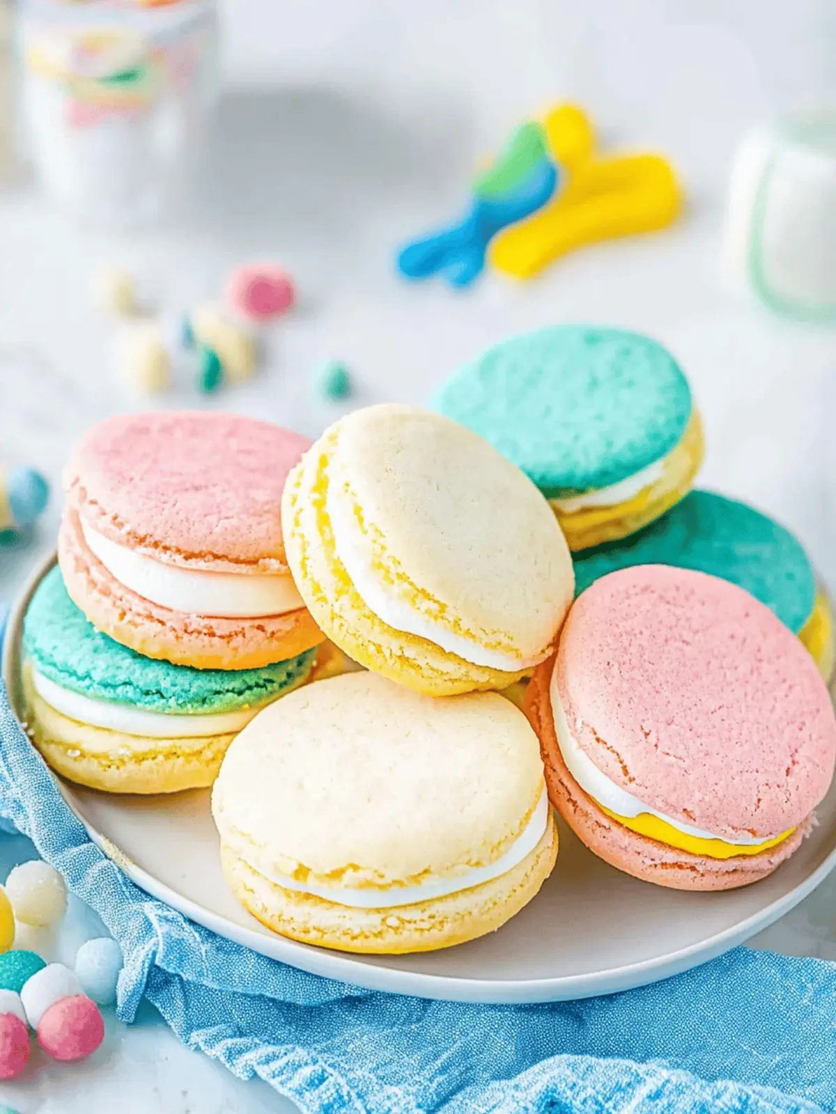 Pastel Sugar Cookie Sandwiches