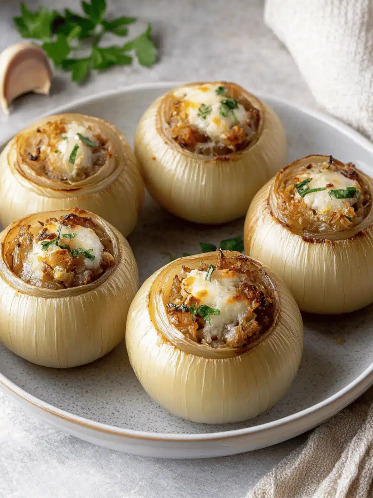 Greek Stuffed Onions