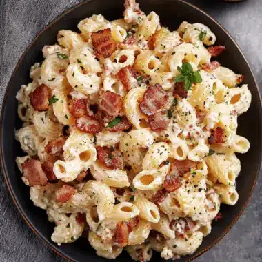 Bacon Cheddar Ranch Pasta Salad