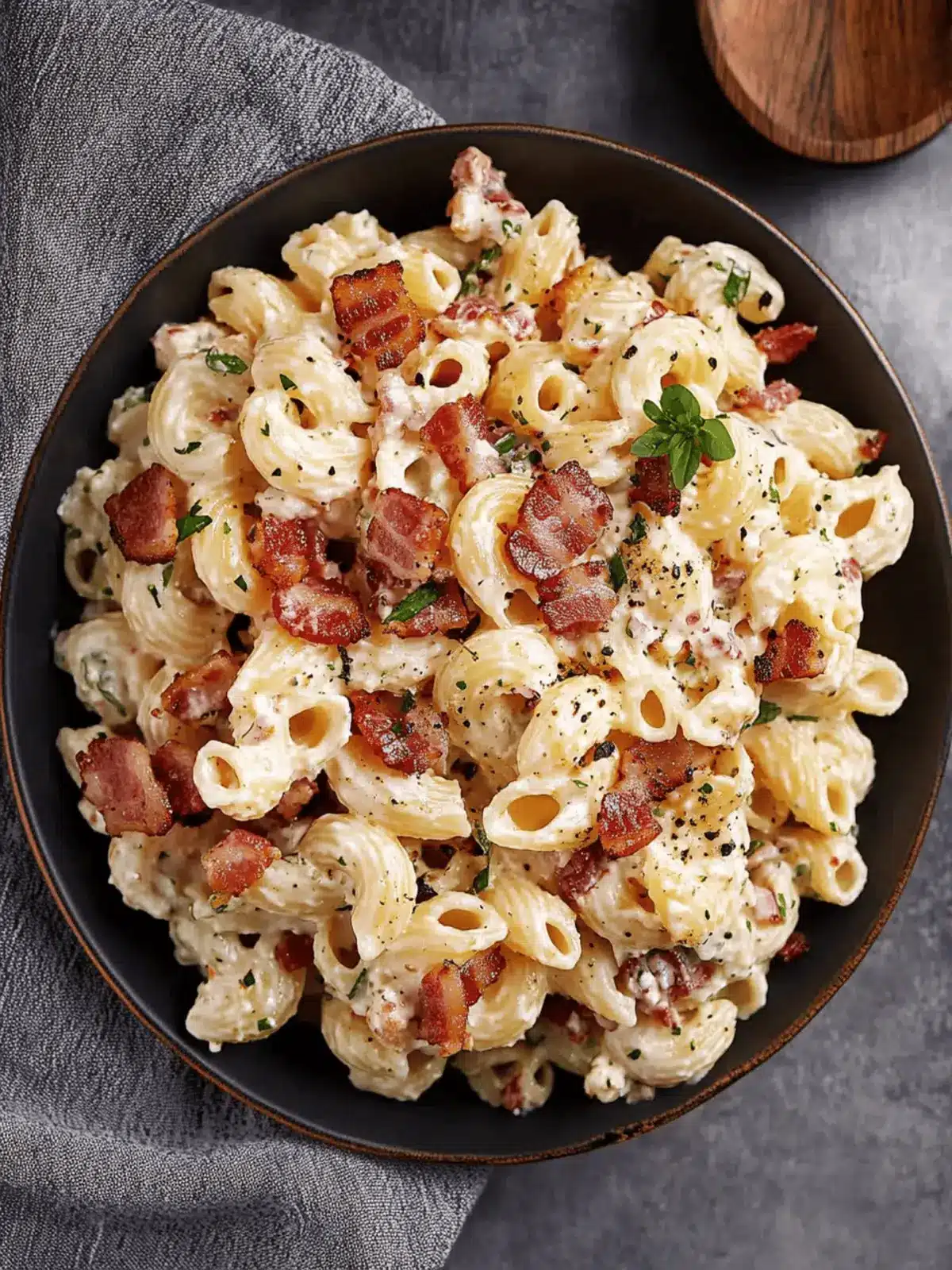 Bacon Cheddar Ranch Pasta Salad