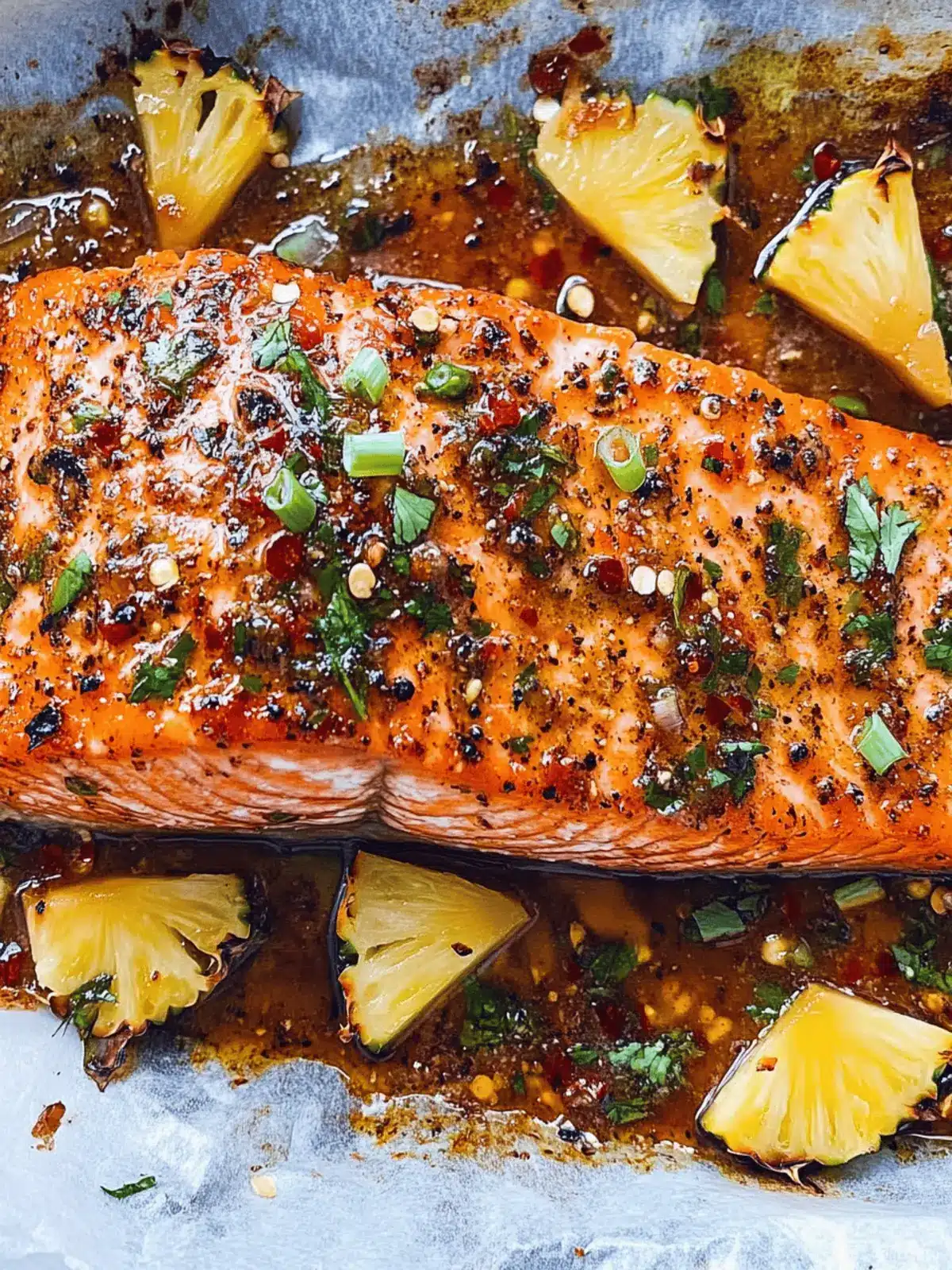 Sweet and Spicy Pineapple Salmon