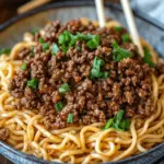 Mongolian Ground Beef Noodles