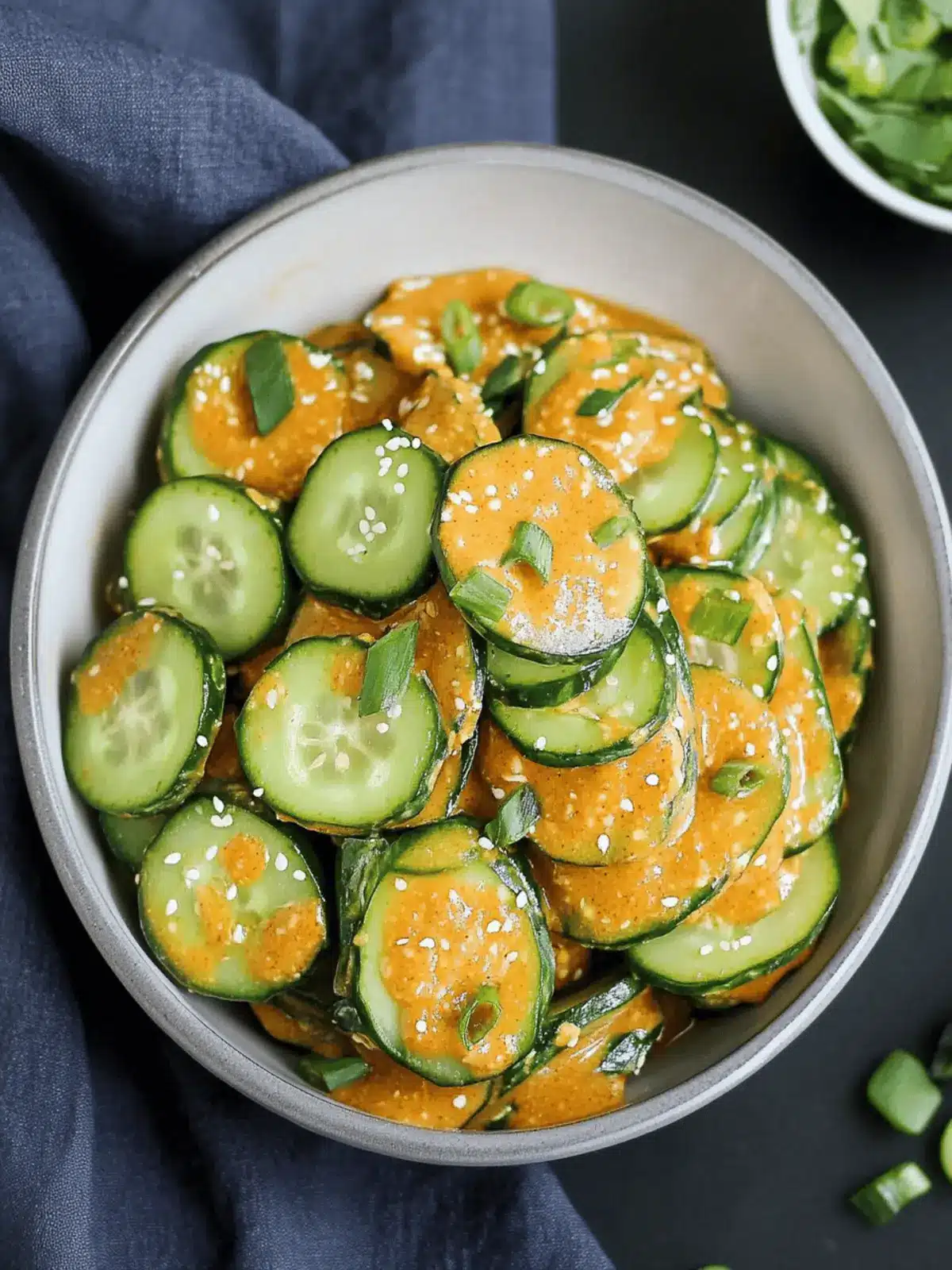 Cucumbers in Spicy Peanut Sauce