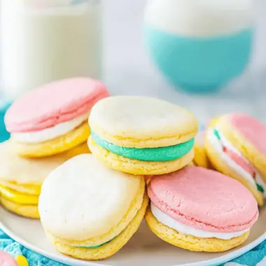 Pastel Sugar Cookie Sandwiches
