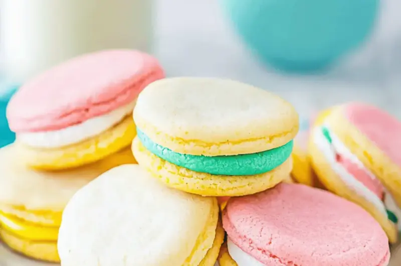 Pastel Sugar Cookie Sandwiches