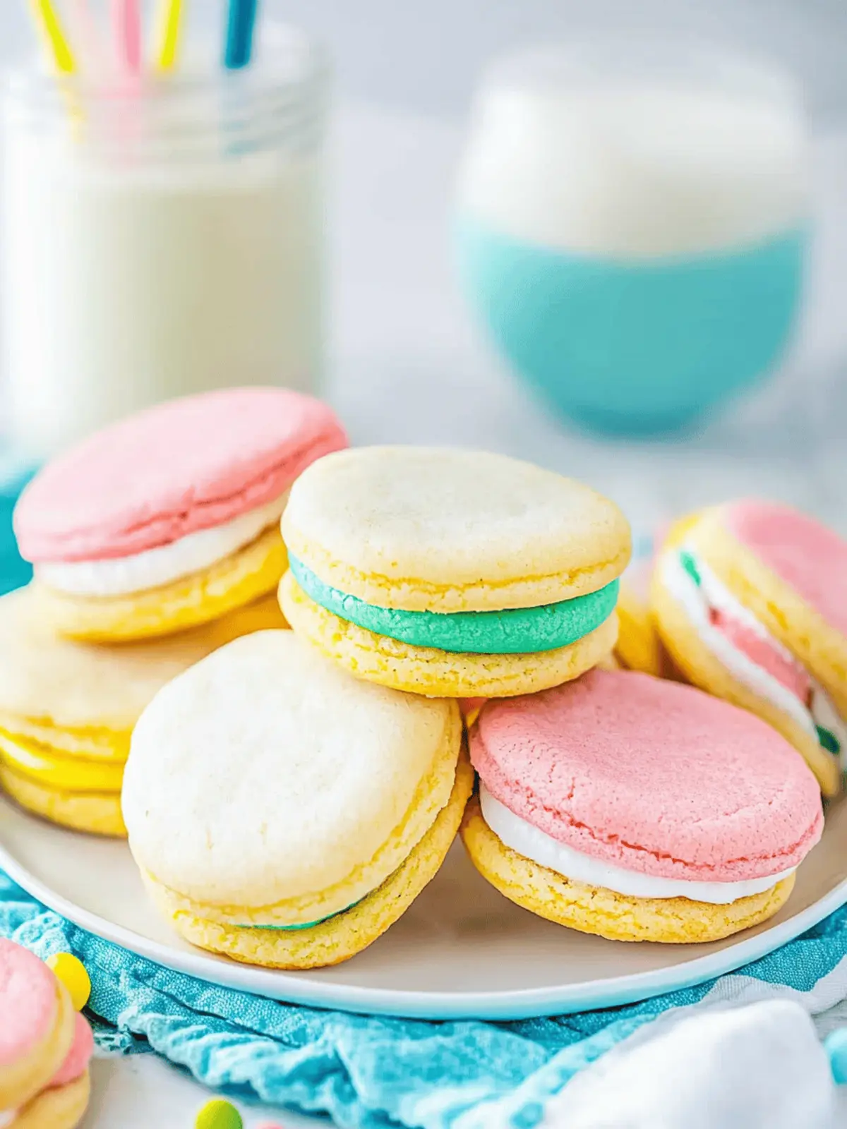 Pastel Sugar Cookie Sandwiches