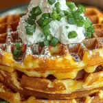 Cheddar Jalapeño Cornbread Waffles