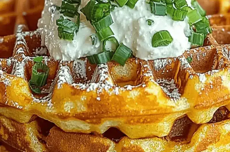 Cheddar Jalapeño Cornbread Waffles