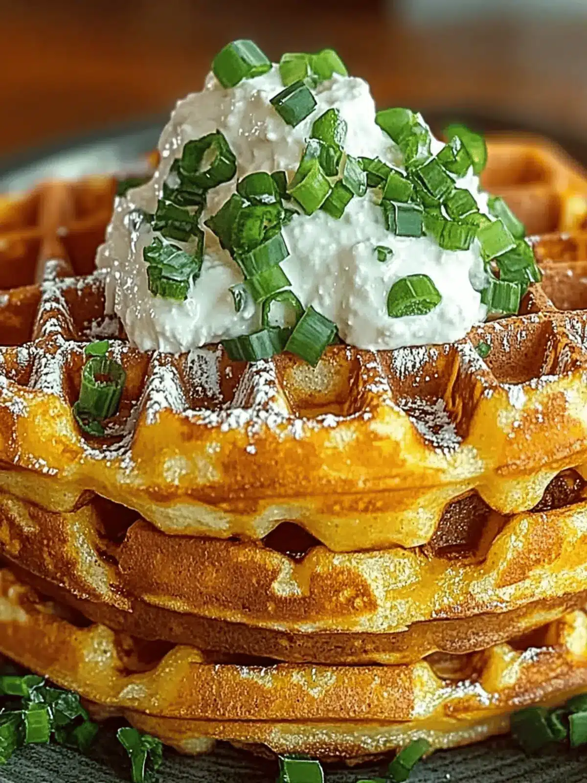 Cheddar Jalapeño Cornbread Waffles
