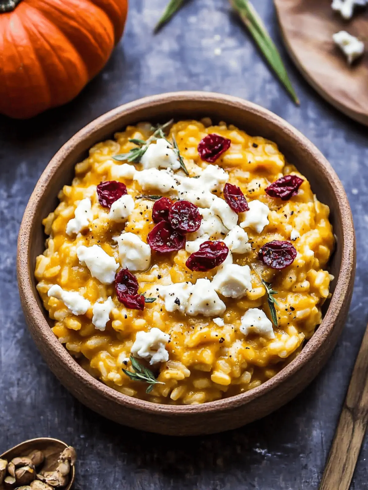 Baked Pumpkin Goat Cheese Risotto