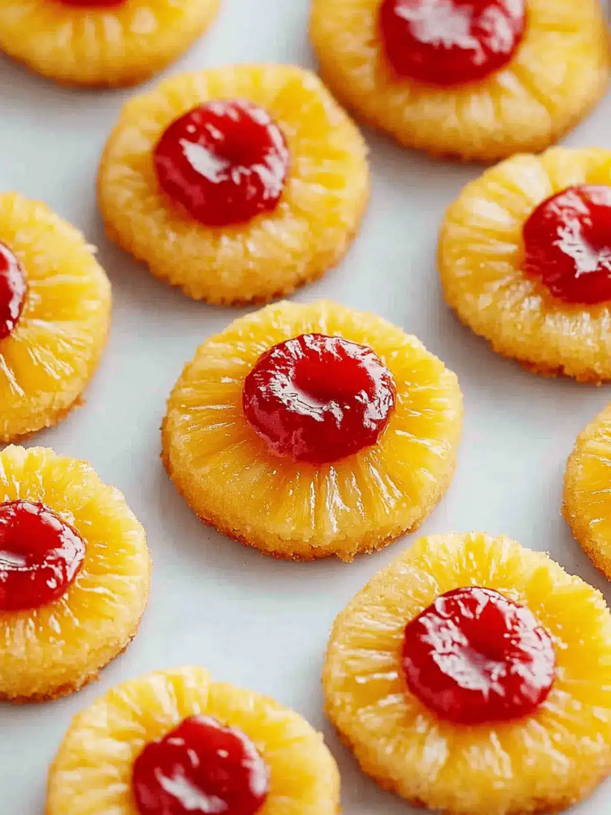 Pineapple Upside-Down Cookies