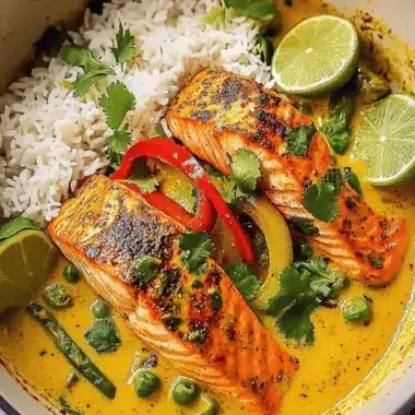 Caribbean Coconut Curry Salmon