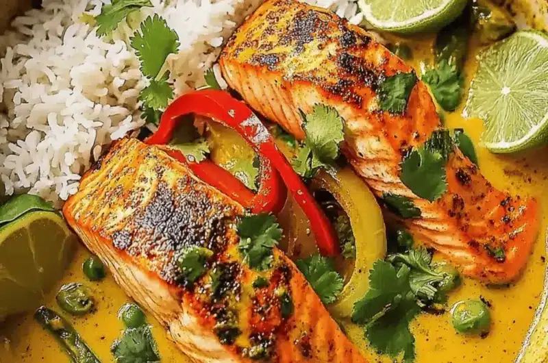 Caribbean Coconut Curry Salmon