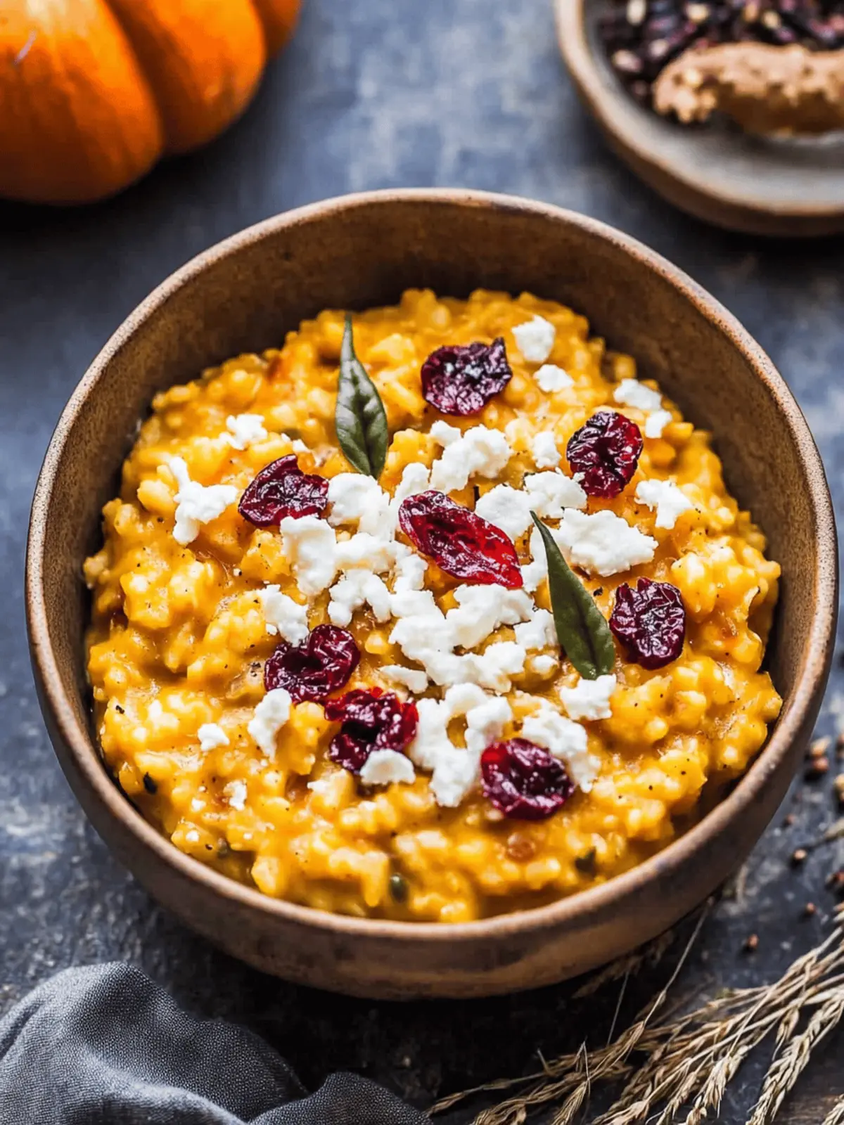 Baked Pumpkin Goat Cheese Risotto