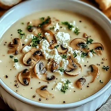 Cottage Cheese Mushroom Soup