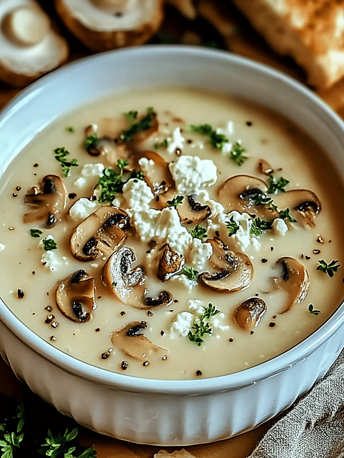 Cottage Cheese Mushroom Soup