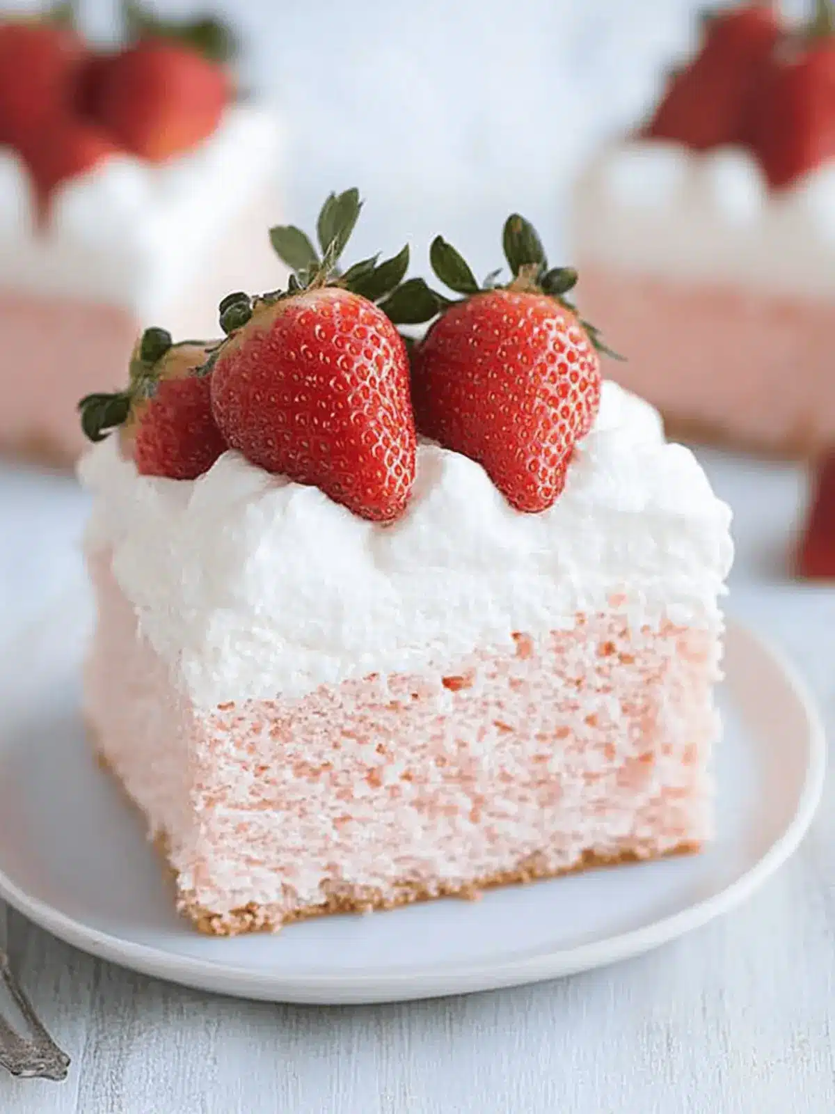 Light & Fluffy Strawberry Cloud Cake: Guilt-Free Delight!