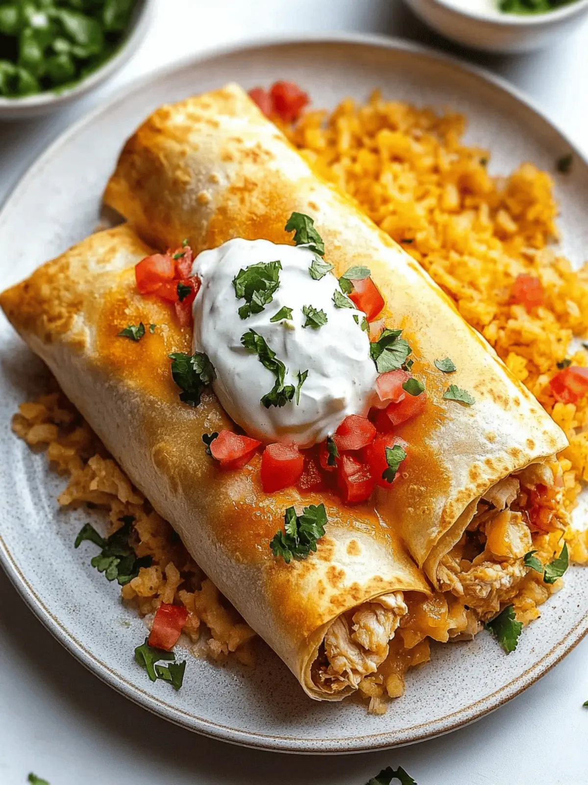 Ultimate Chicken Chimichangas: Crispy, Cheesy, and Quick!