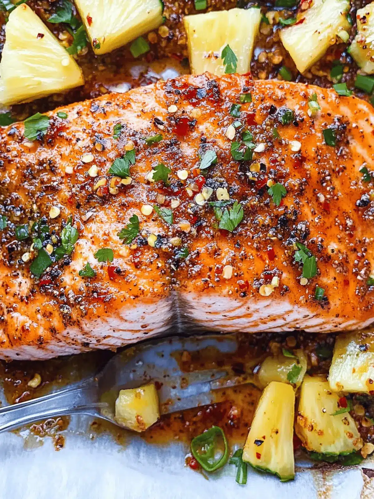 Sweet and Spicy Pineapple Salmon