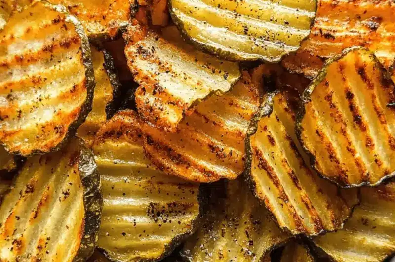 Air Fryer Spicy Dill Pickle Chips