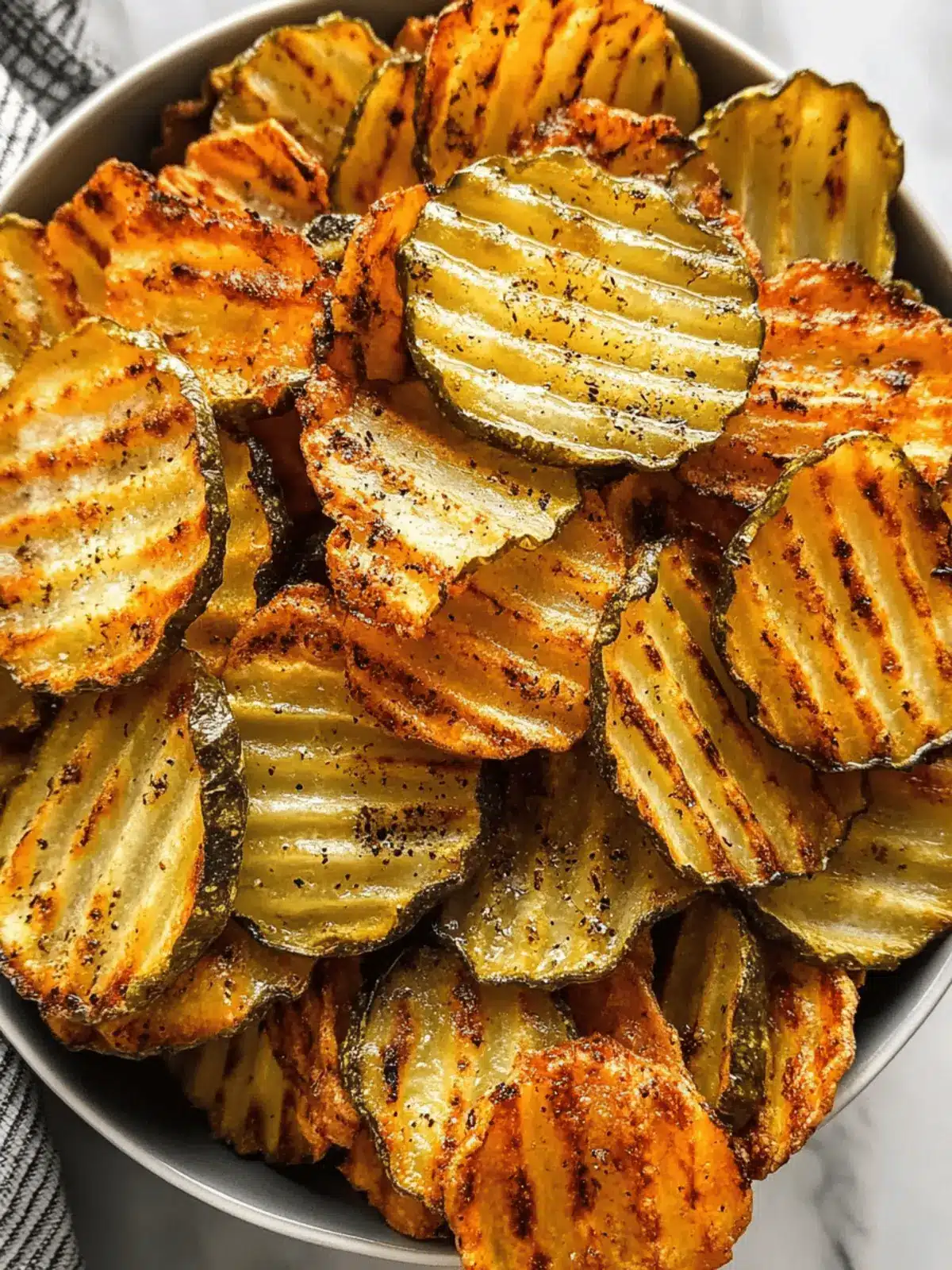 Air Fryer Spicy Dill Pickle Chips