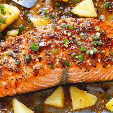 Sweet and Spicy Pineapple Salmon