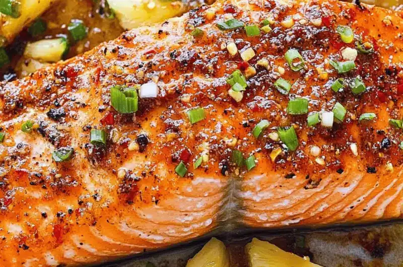 Sweet and Spicy Pineapple Salmon