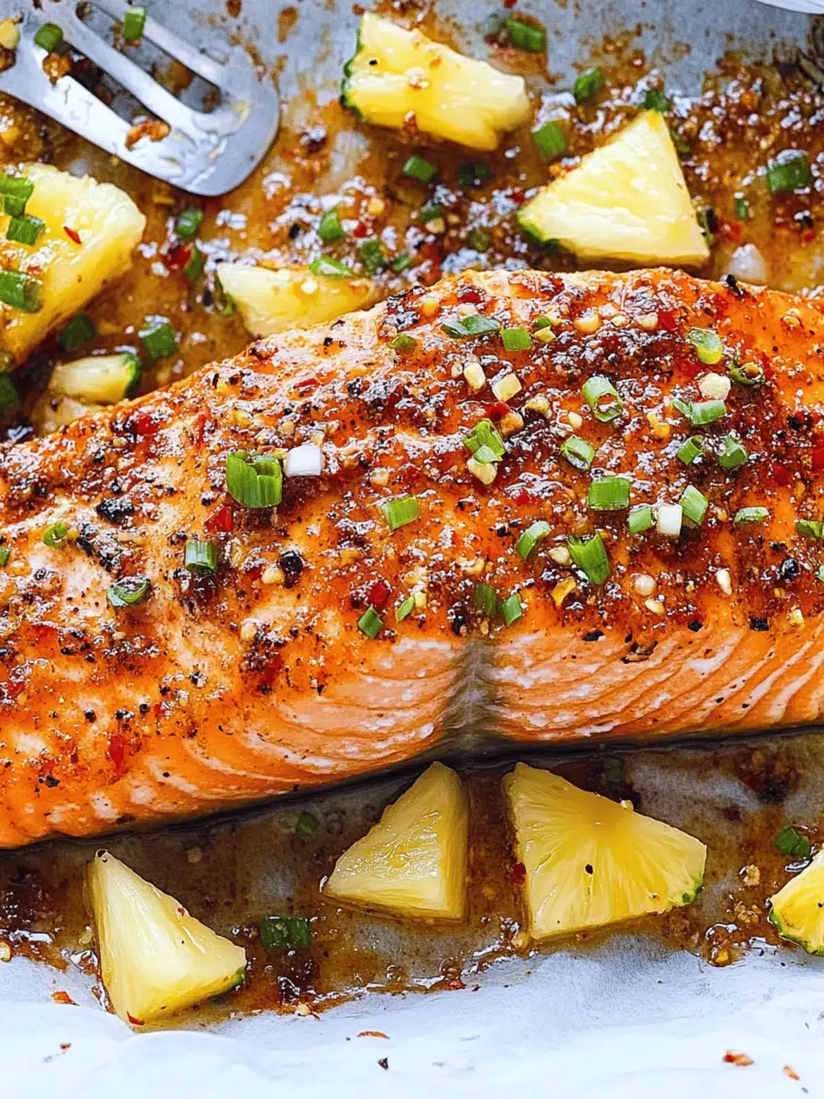 Sweet and Spicy Pineapple Salmon