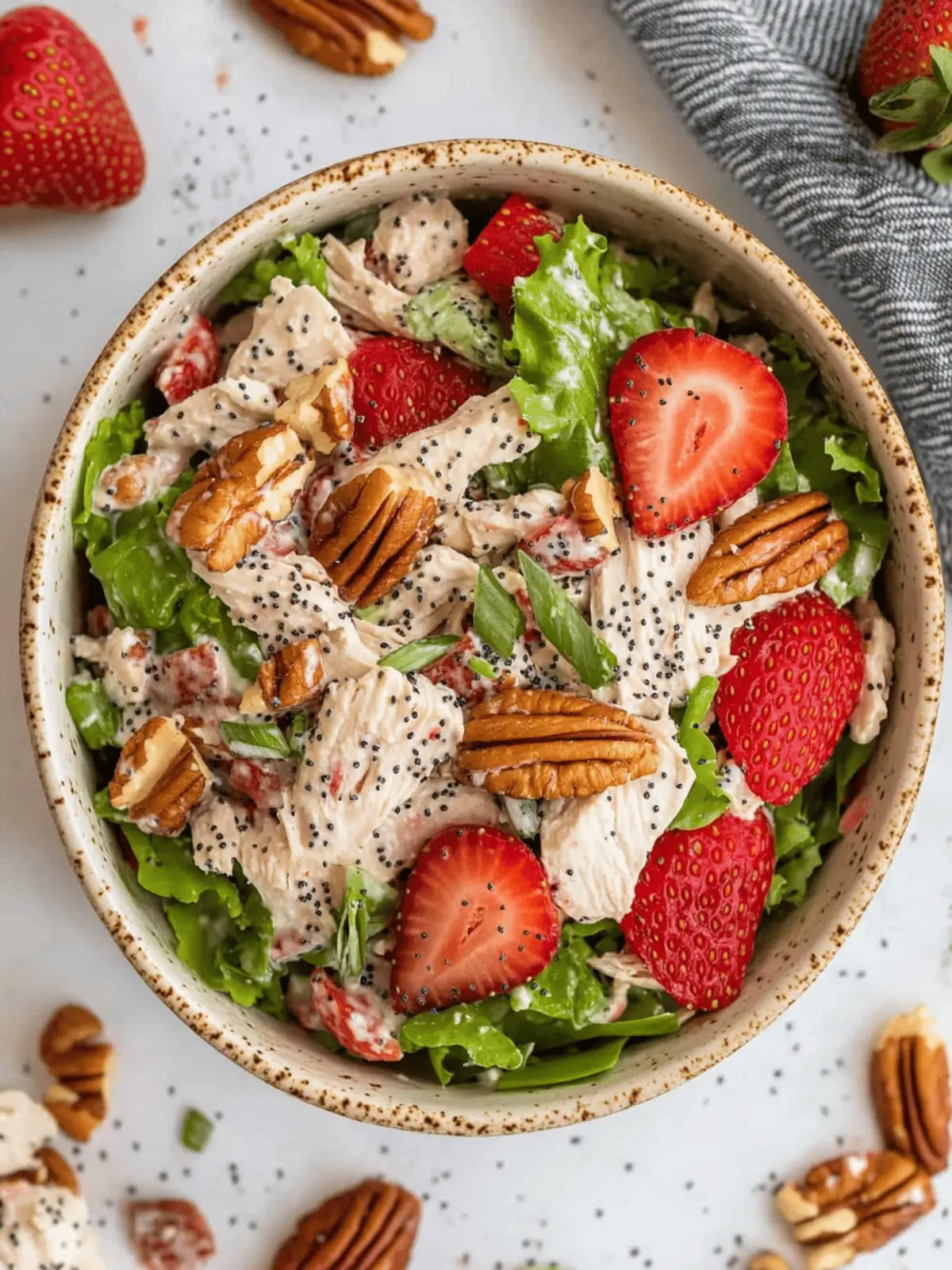 Strawberry Poppy Seed Pecan Chicken Salad
