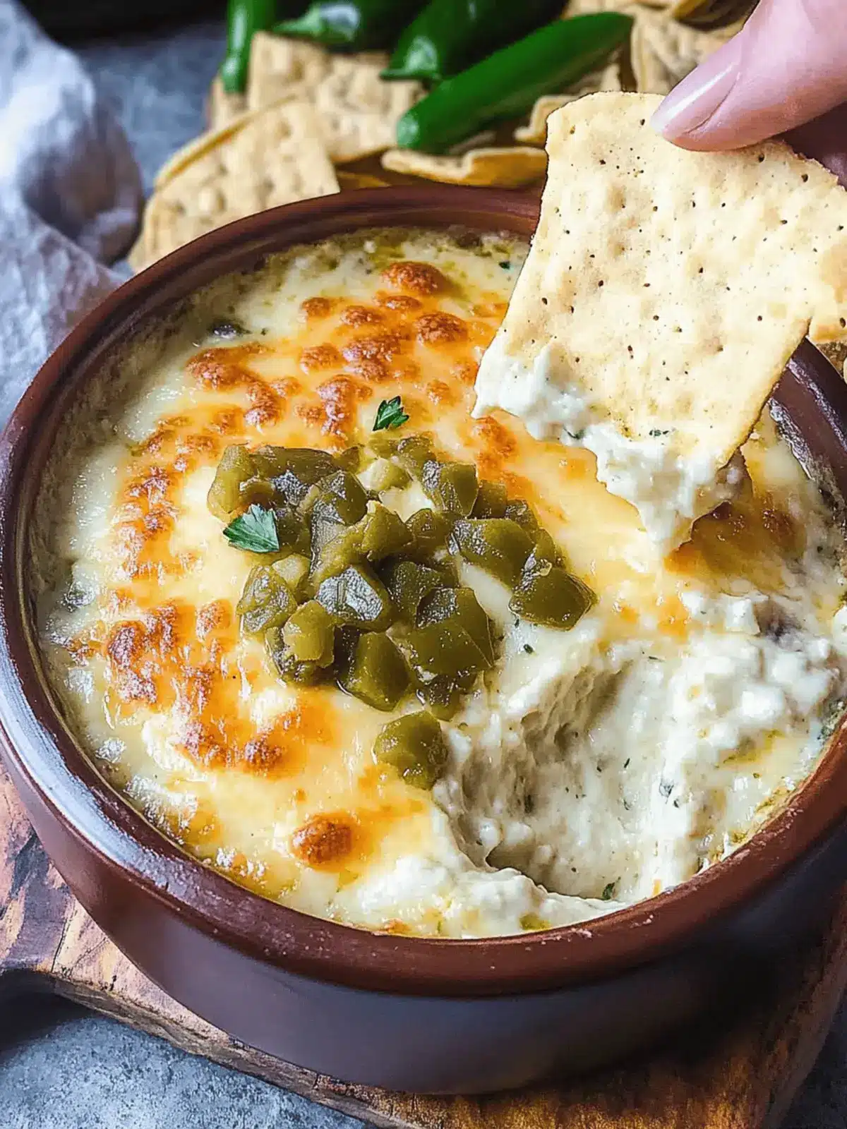 Hatch Green Chile Cheese Dip