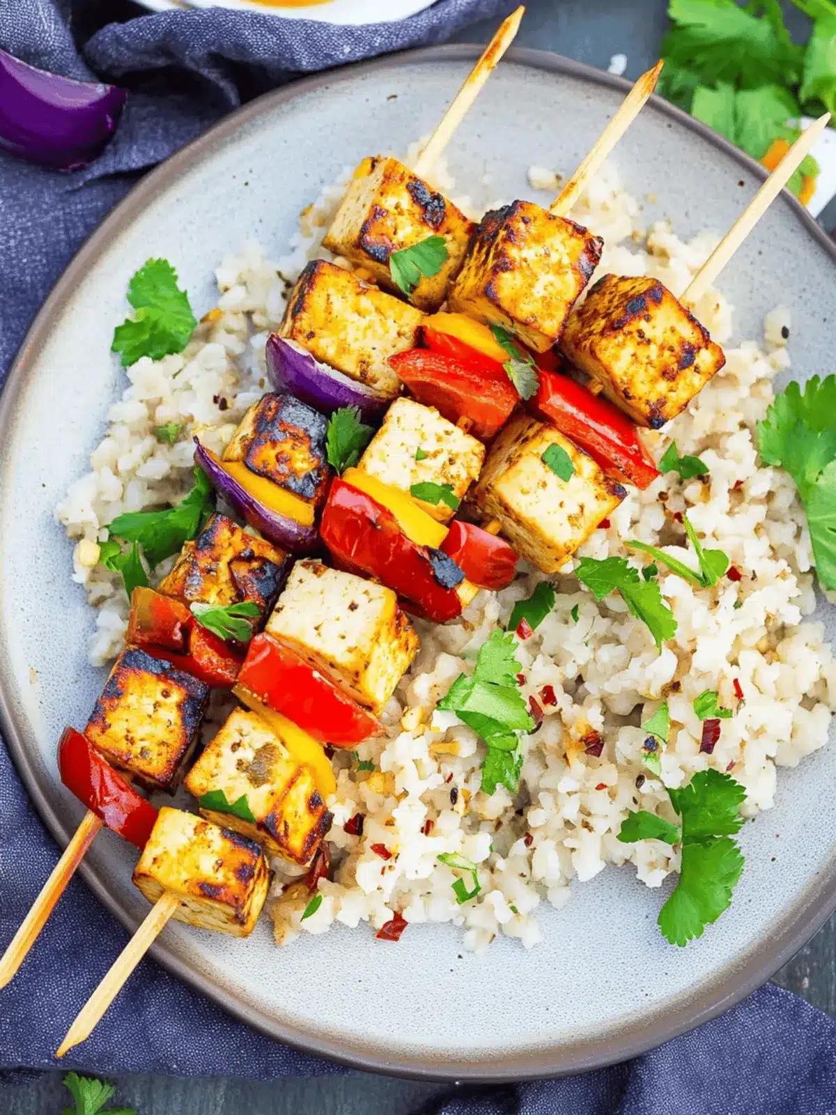 Tofu Vegetable Skewers