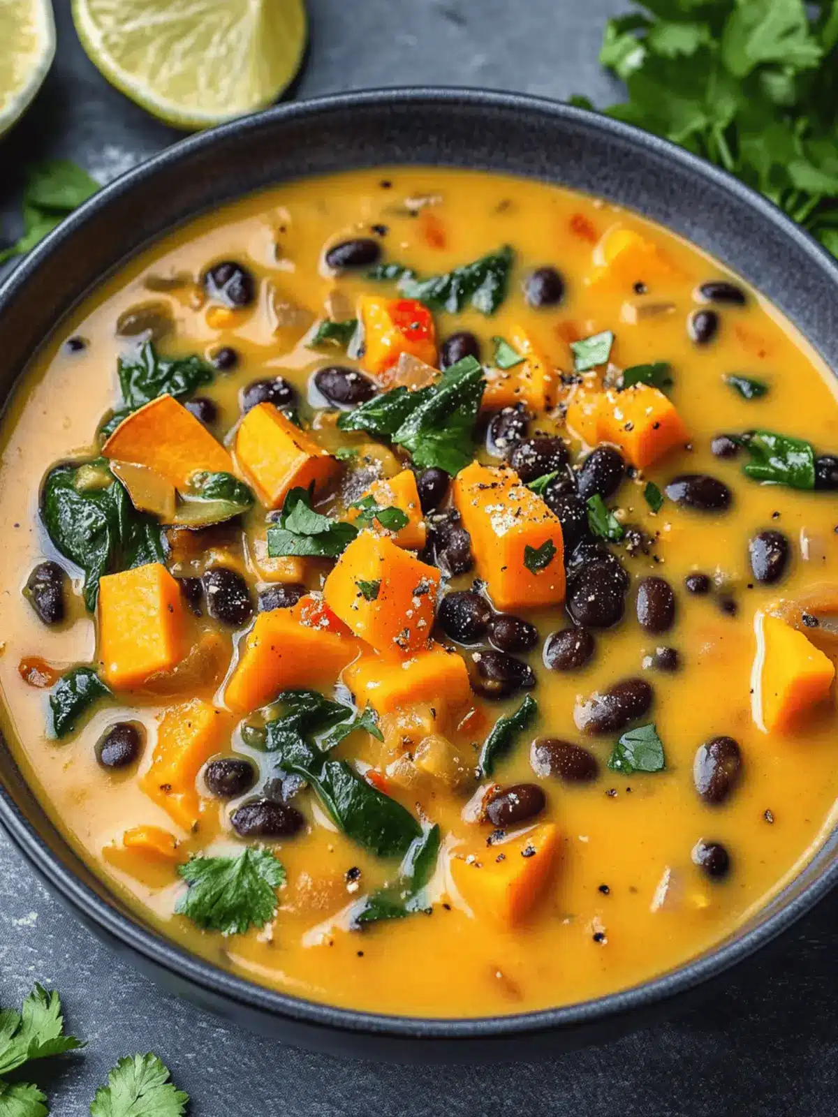 Black Bean and Sweet Potato Soup