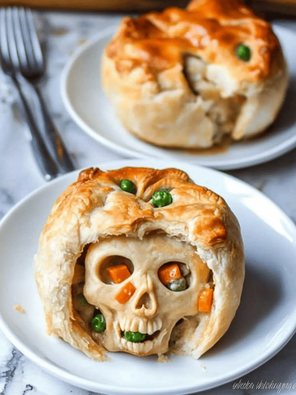 Skull Chicken Pot Pies