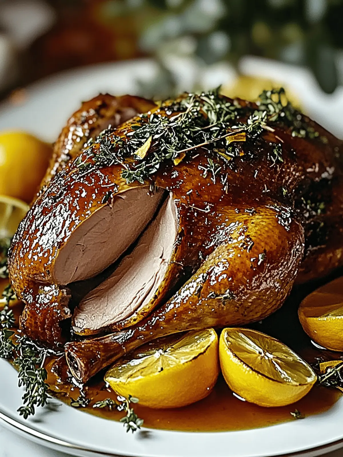 Lemon Herb Roast Duck