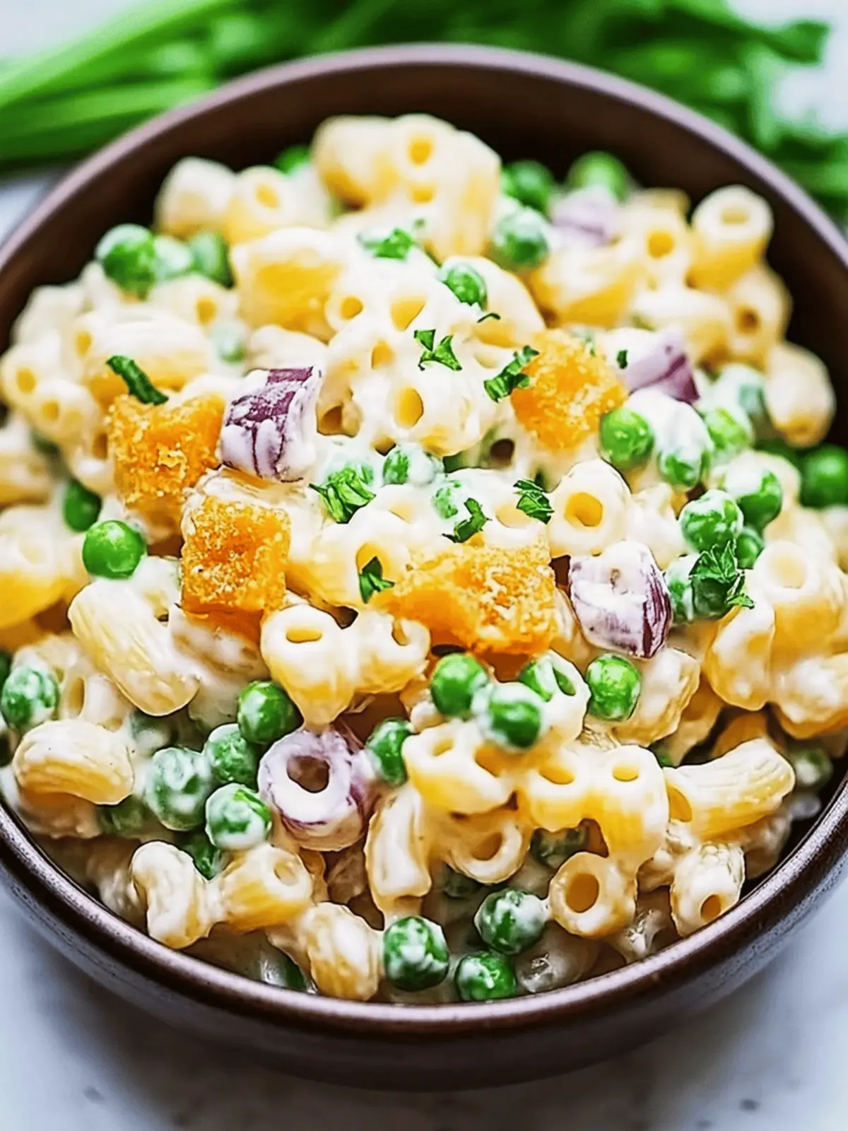 Creamy Pea Pasta Salad