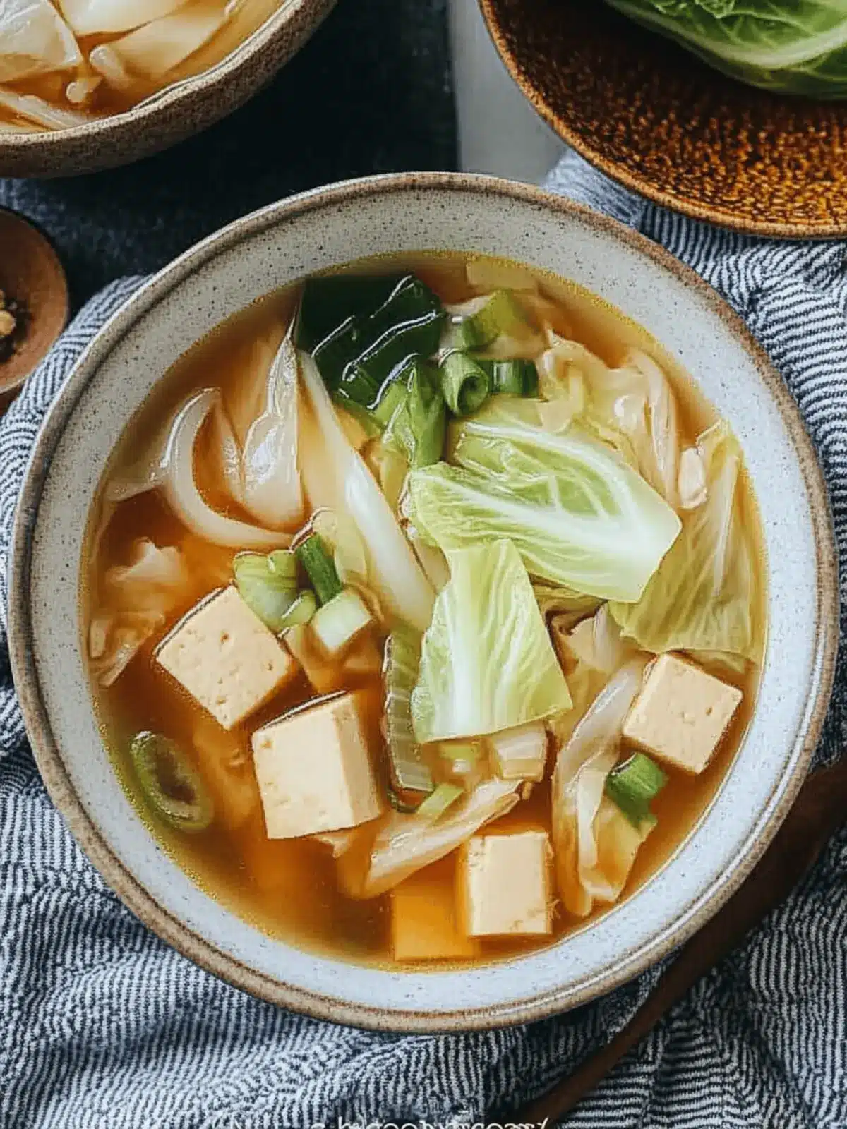 Napa Cabbage Tofu Soup