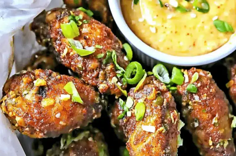 Jerk Chickpea Wings with Sweet Mango Dip