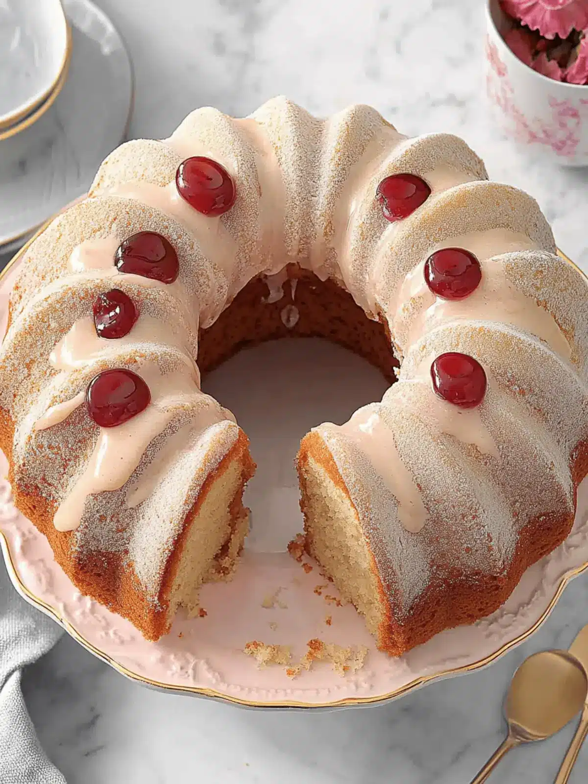 Jelly Doughnut Bundt Cake