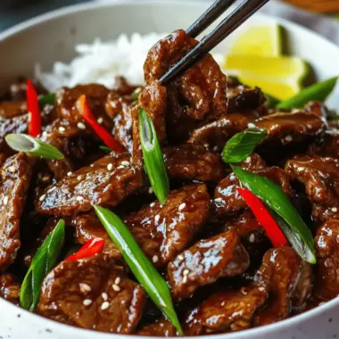 Vegan Mongolian Beef and Mushrooms