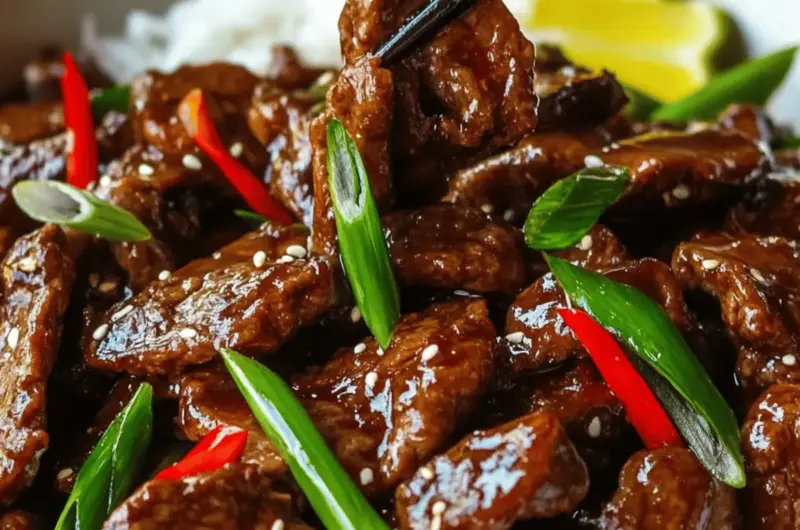 Vegan Mongolian Beef and Mushrooms