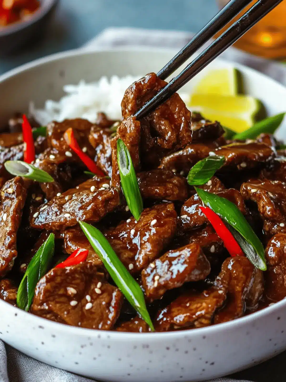 Vegan Mongolian Beef and Mushrooms