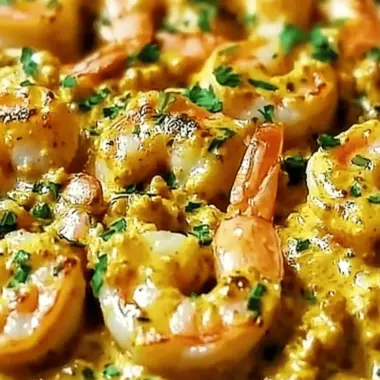 Shrimp in Cream Saffron Sauce