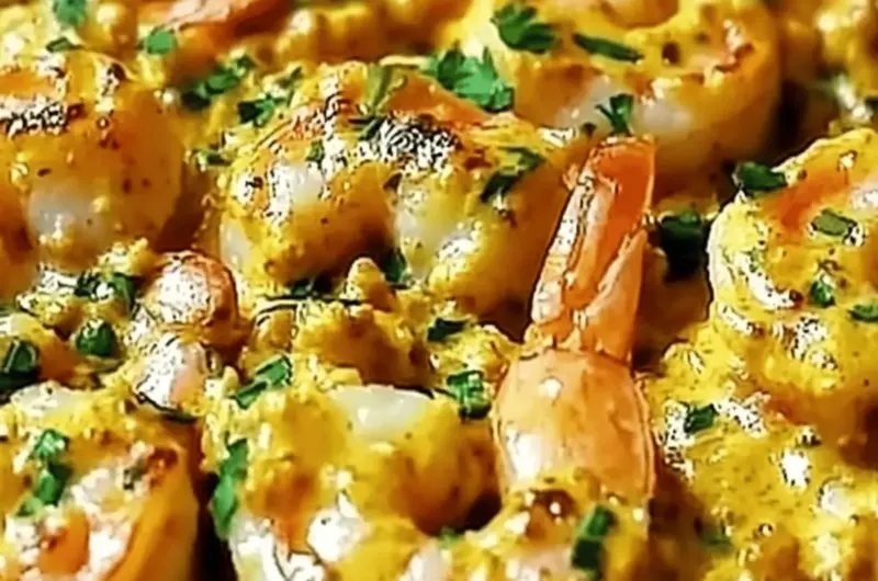 Shrimp in Cream Saffron Sauce