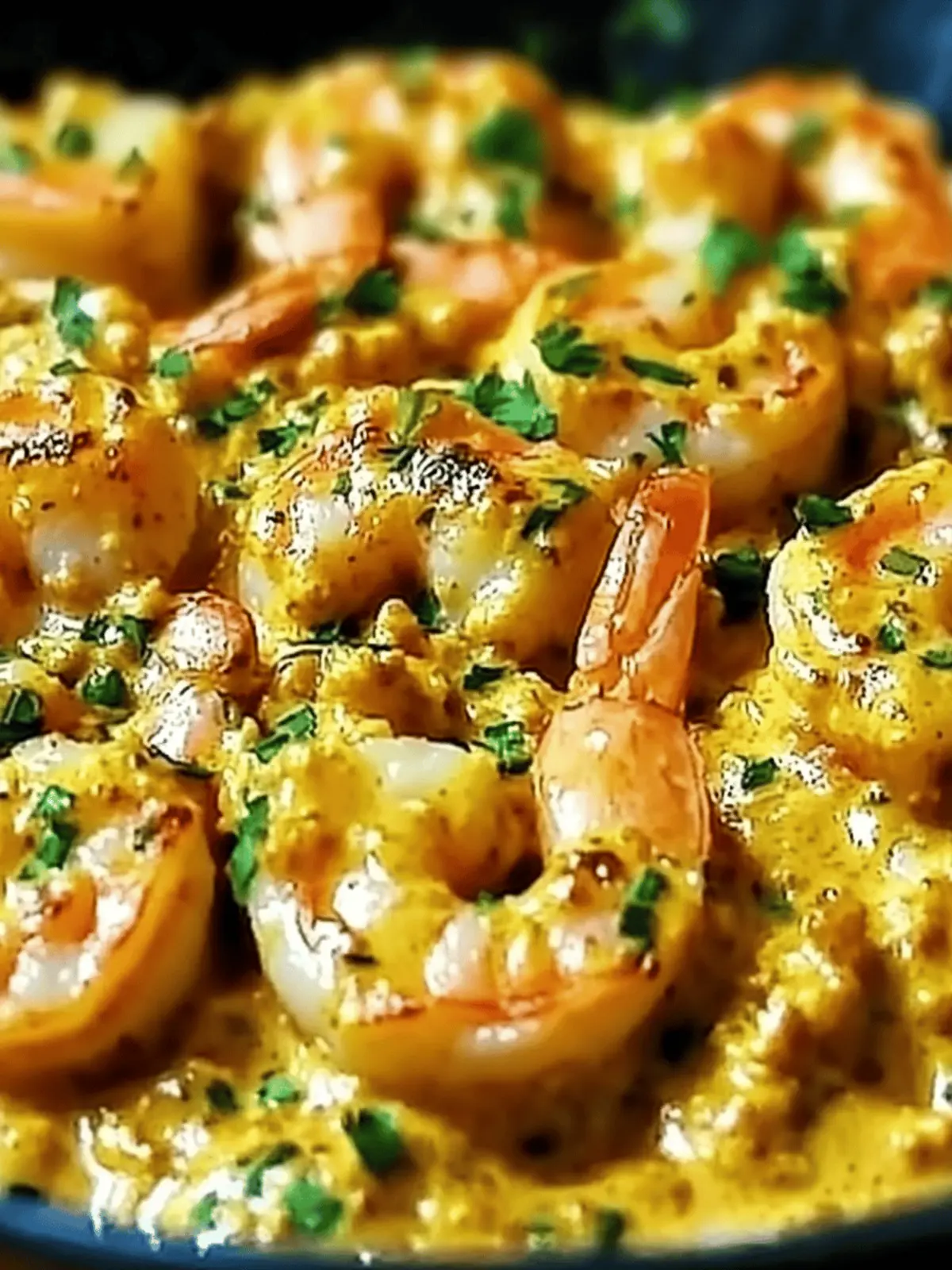 Shrimp in Cream Saffron Sauce