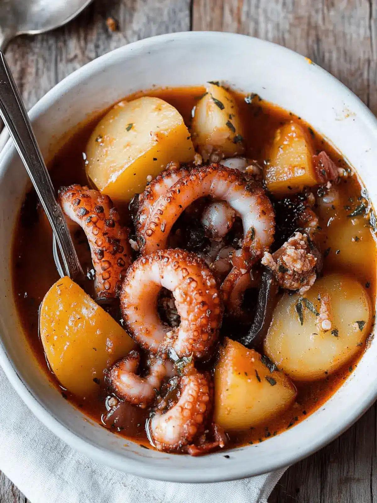 Greek Octopus Stew With Potatoes