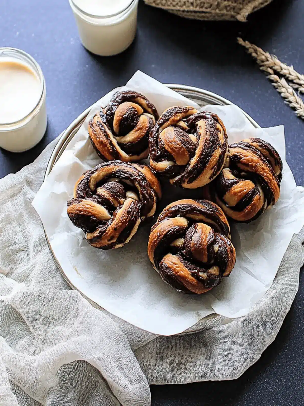 Chocolate Cardamom Bread Knots