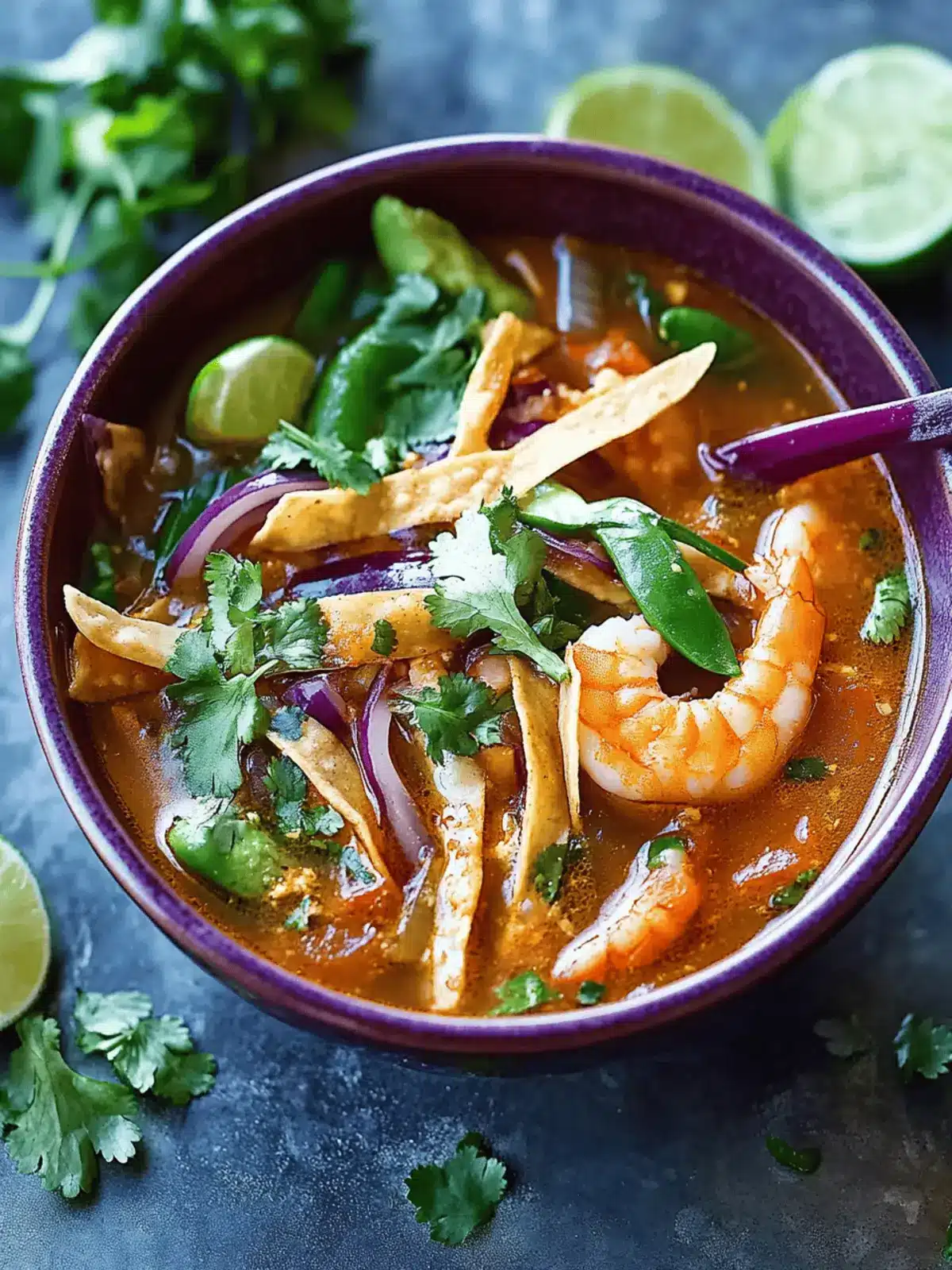 Spicy Shrimp Tortilla Soup